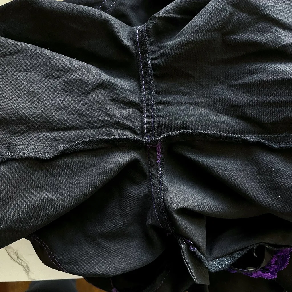 Tripp NYC Dark Street Lolita Gothic Lace Corset Pants Black Purple 29 NWT - Image 11