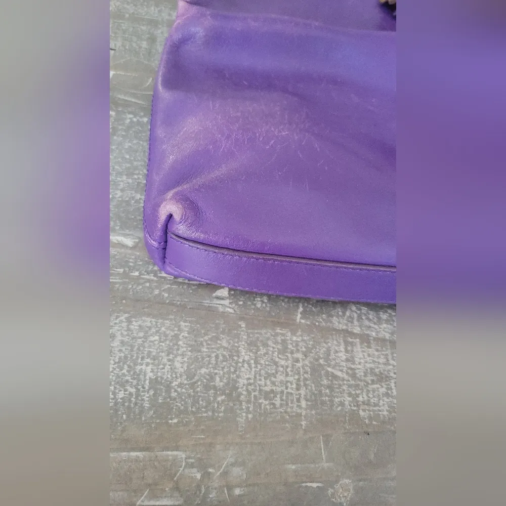 Alexander McQueen Purple Skull Clutch ( Flawed) - Image 13