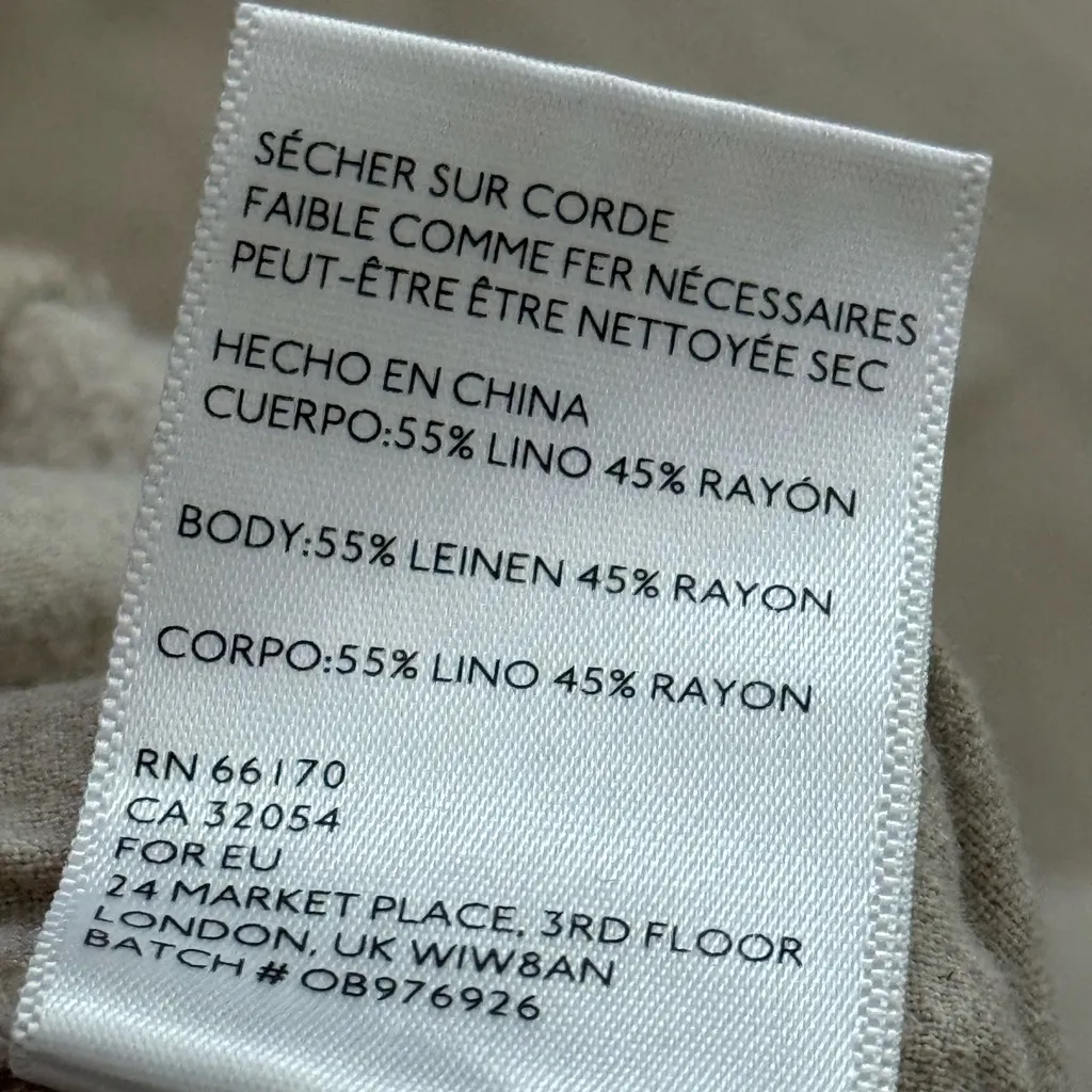 Urban Outfitters Linen Blend Halter Style Jumpsuit | Natural Oat | Small - Image 8