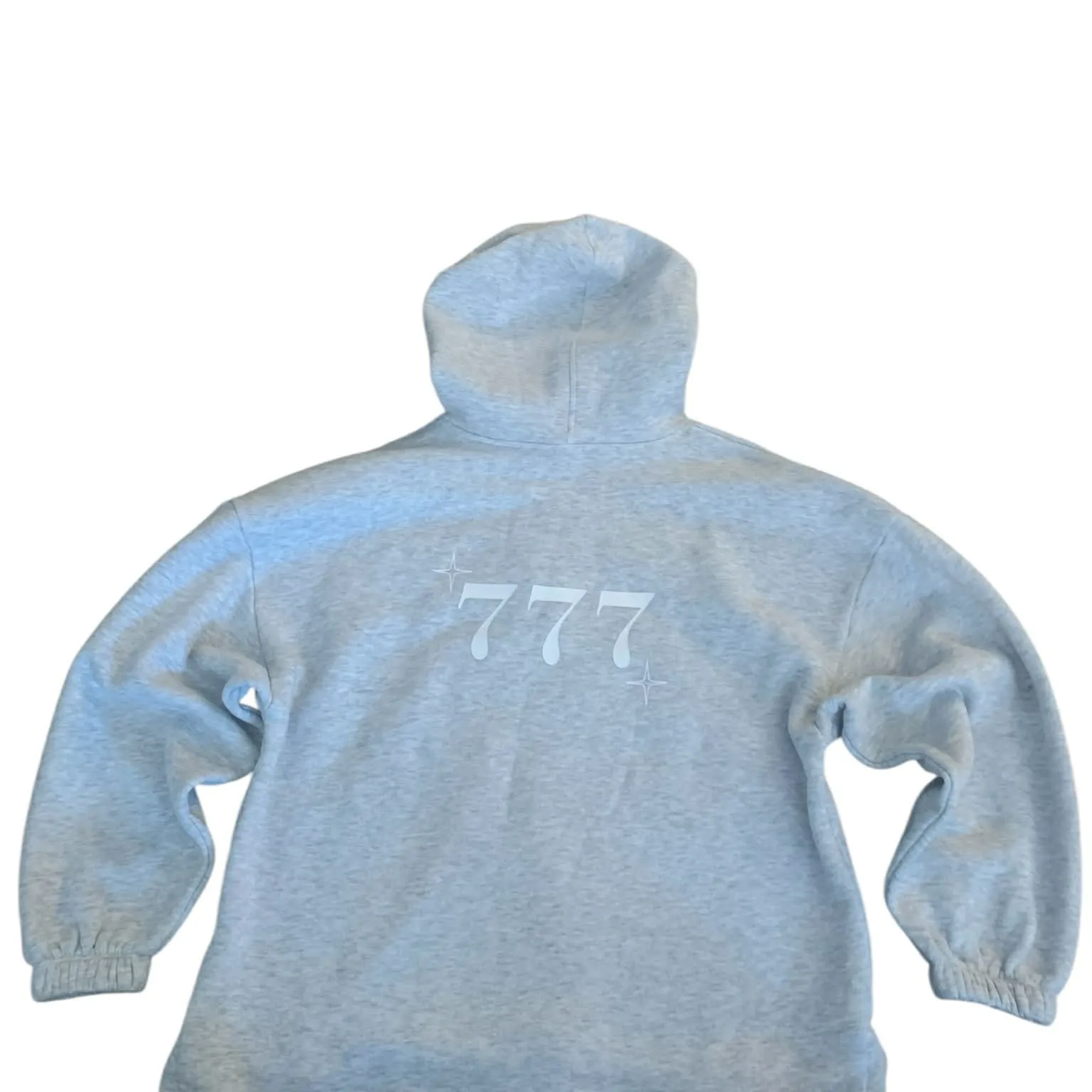 ​Princess Polly 777 Angel Number Grey Oversized Hoodie Fleece Pullover Jumper - Image 2