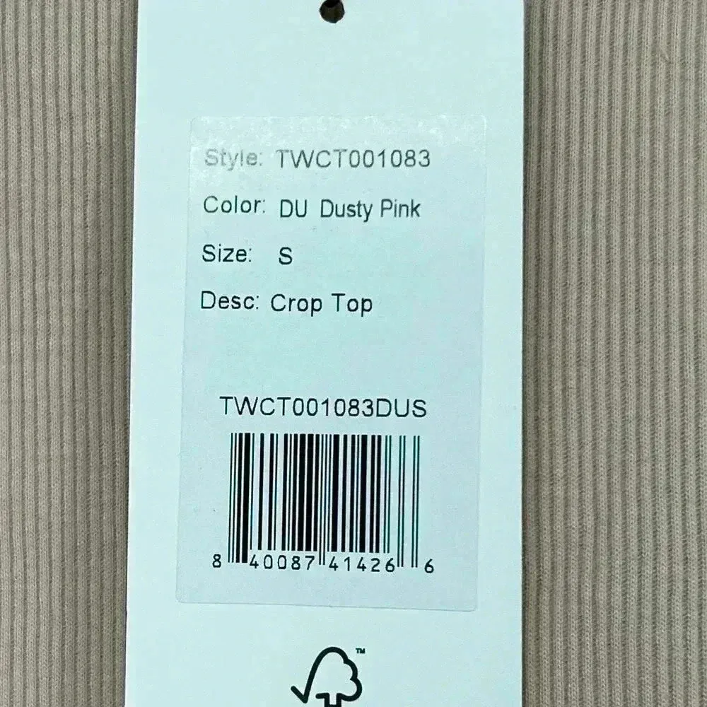 THAKOON DU DUSTY PINK CROP TOP WOMEN SIZE SMALL STYLE TWCT001083 RIBBED SHIRT - Image 9