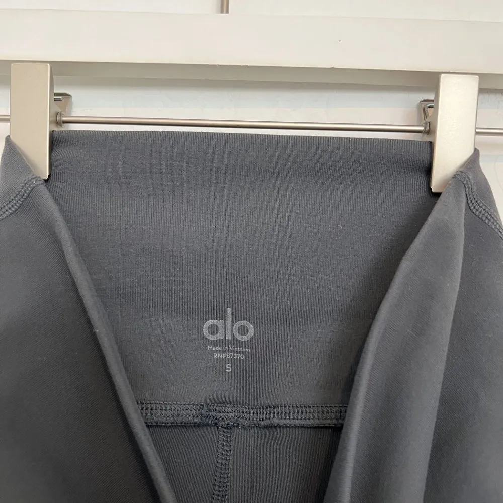 High Rise Full Length Athletic Moto Leggings Gym Pants Gray Size Small - Image 7