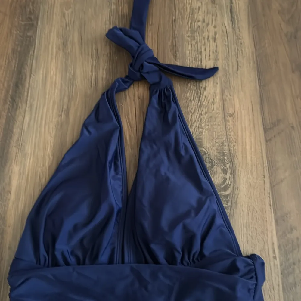 Cupshe Margarita Ruched Retro Tummy Control Size M Blue Size M - Image 6