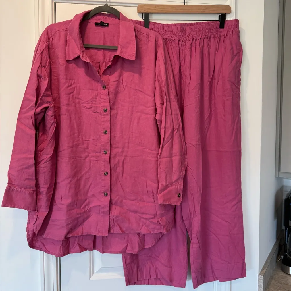 Universal Standard Linen Shirt Pant Set - Image 3