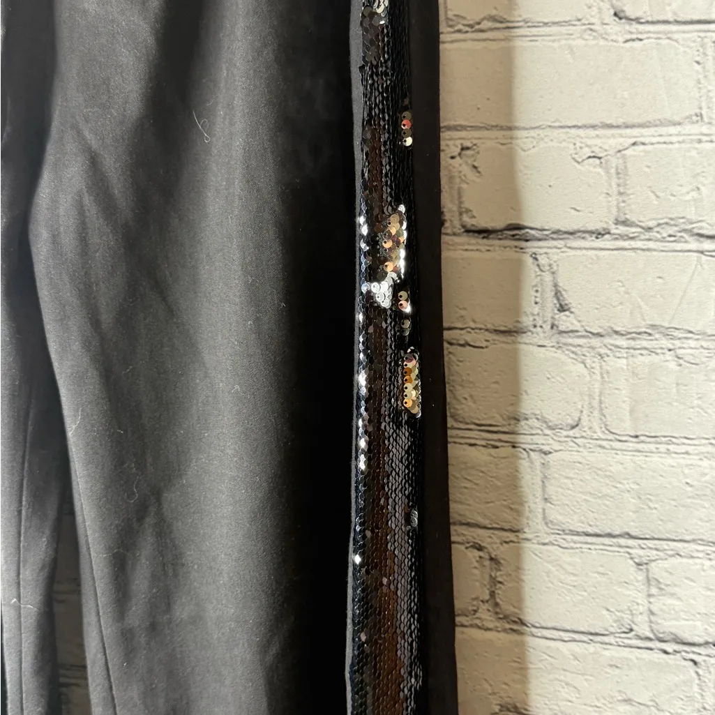 Milly Black Sequin women’s pants size medium - Image 4