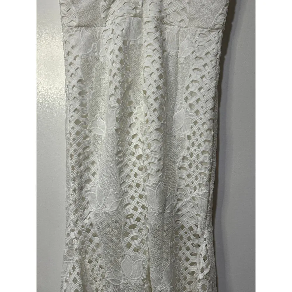 Endless Rose White Lace Midi Dress Size Large NWT Revolve Mermaid Fit - Image 9