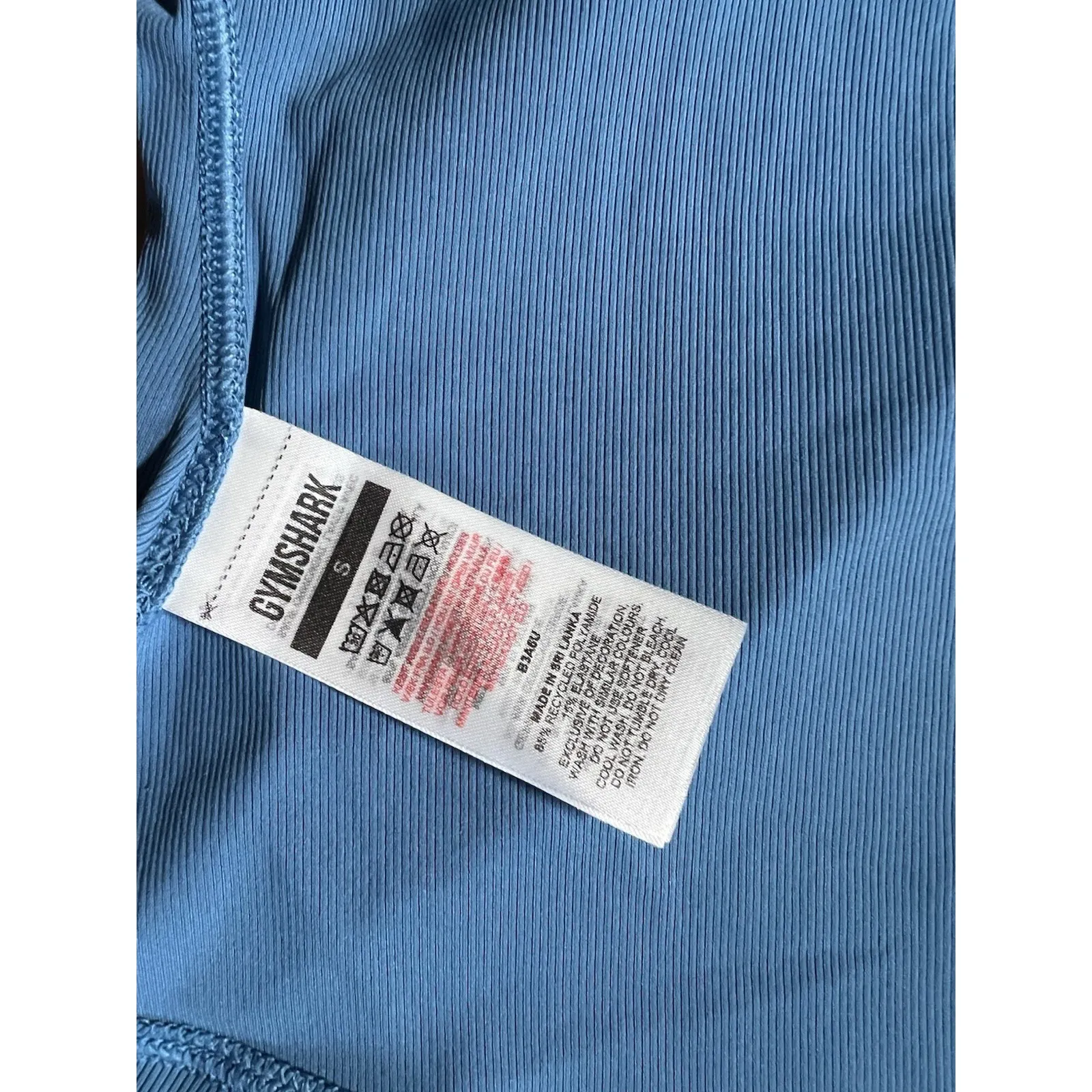 Gymshark Elevate Asymmetric Tank In Lakeside Blue Size Small Women's Workout New - Image 5