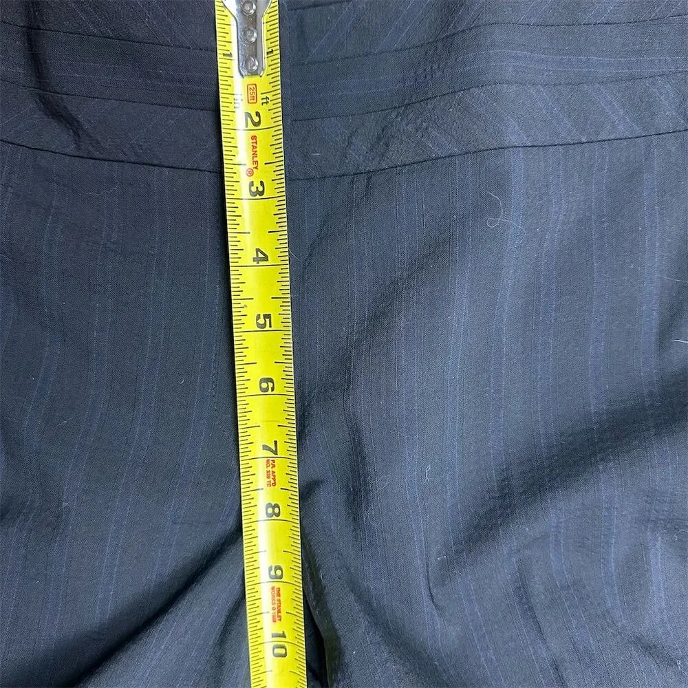 Classiques Entier Women's Size 10 Black Navy Striped Dress Pants Business Wool - Image 8