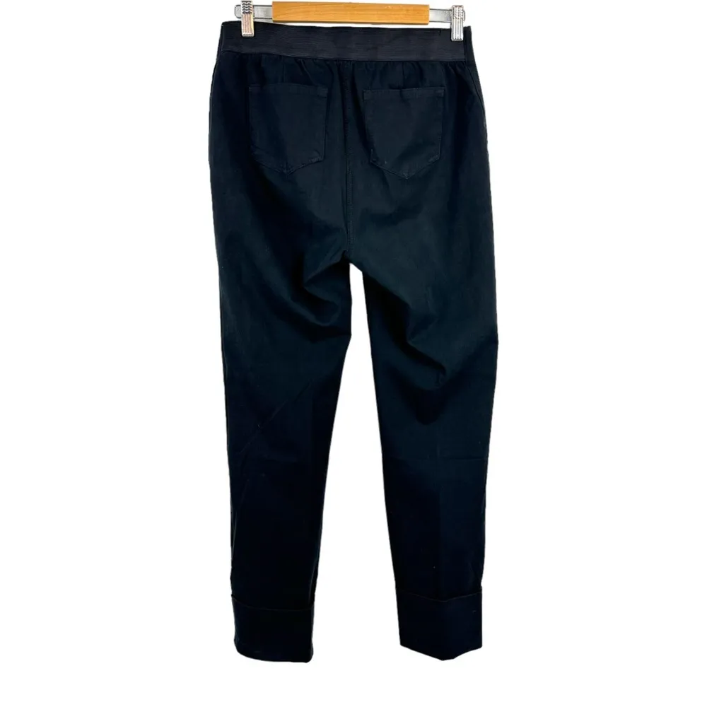 Soft Surroundings Black Straight Leg Cuffed Trousers Pants Office Career Size TM - Image 7