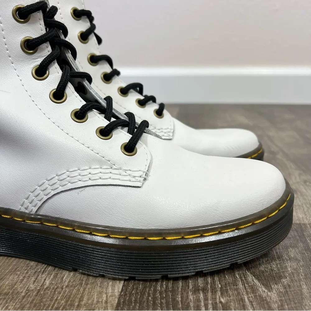 Dr. Martens White Zavala Combat Boots - Image 8