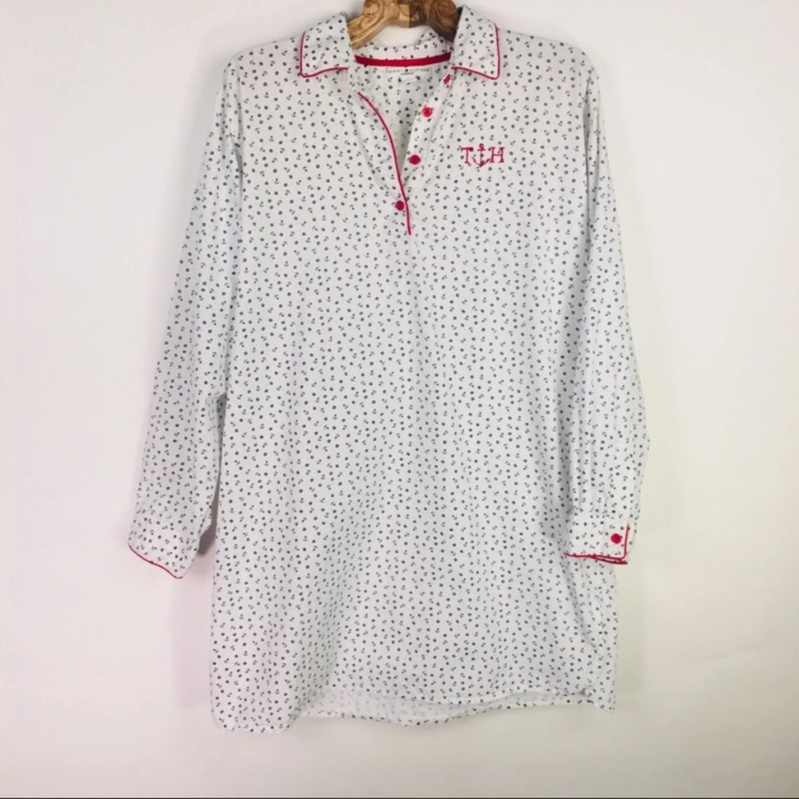Tommy Hilfiger Pajama Shirt Sz Medium - Image 6