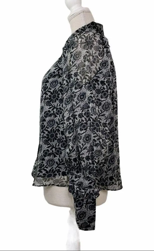 Walter Baker Jeny Ruffle Trimmed Georgette Blouse - Image 4