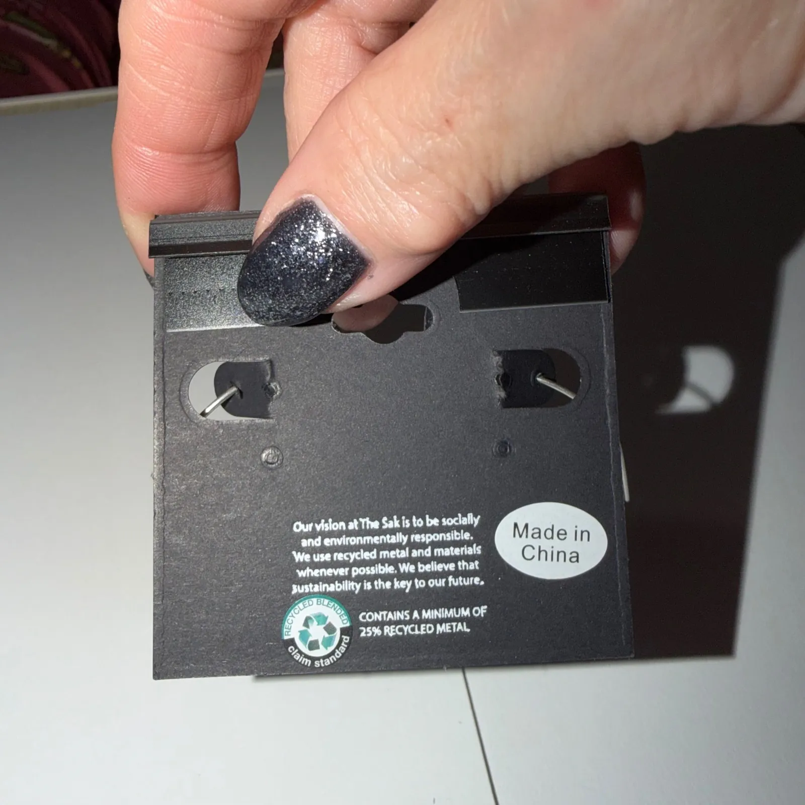 The Sak Silver Tone Double Arc Hoop Earrings - Image 5