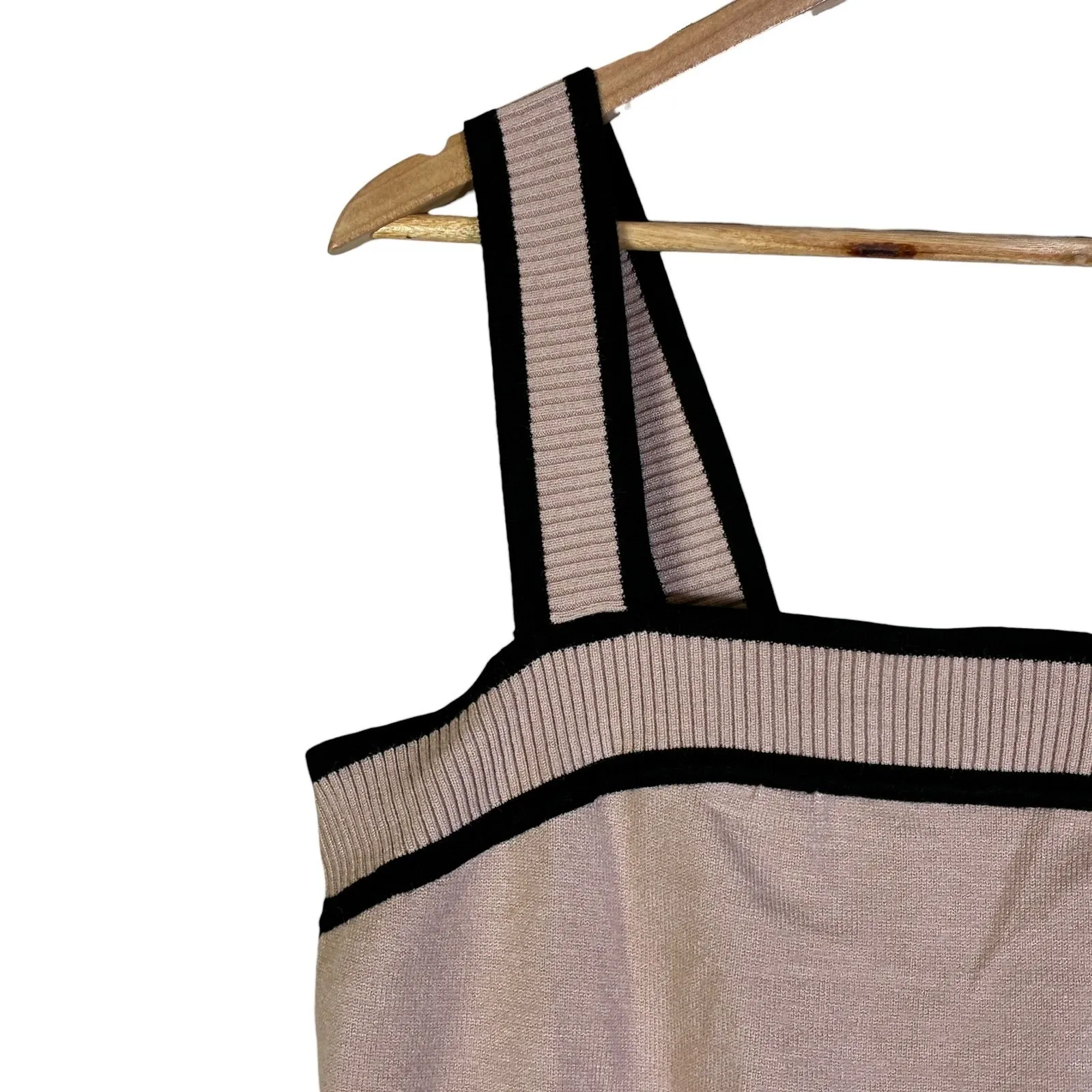 NWT Dokotoo Womens Minimalist Knit Tank Top Size 2XL Tan Stretch Clean Girl - Image 4