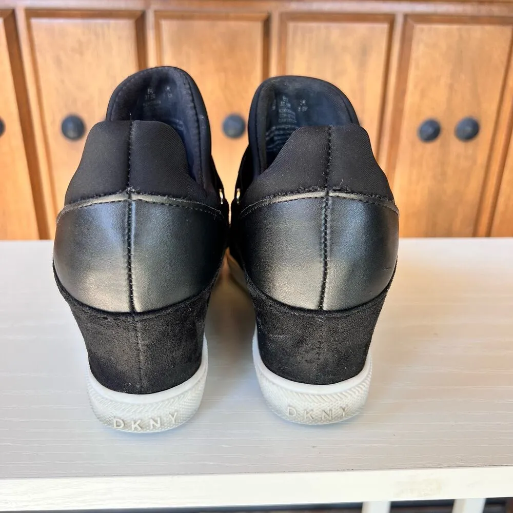 DKNY Black Wedge‎ Sneakers Size 7 US Women - Image 3