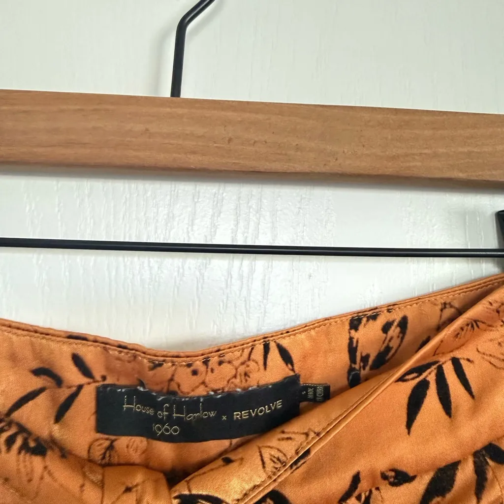 House of Harlow x Revolve Jaya Pant in Copper Floral Yellow - Image 7