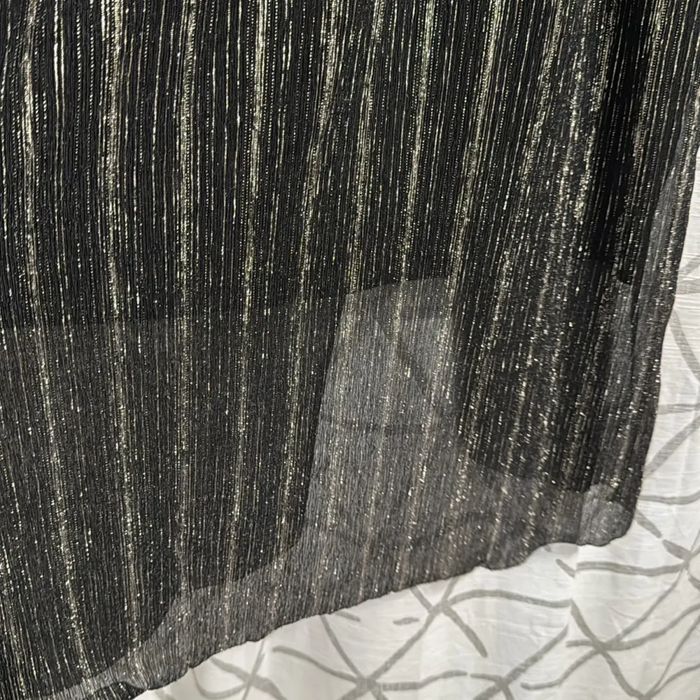 All In Favor Dress - Nordstrom - NWT Blk Silver, Tie Front, V Neck Elastic Waist - Image 12