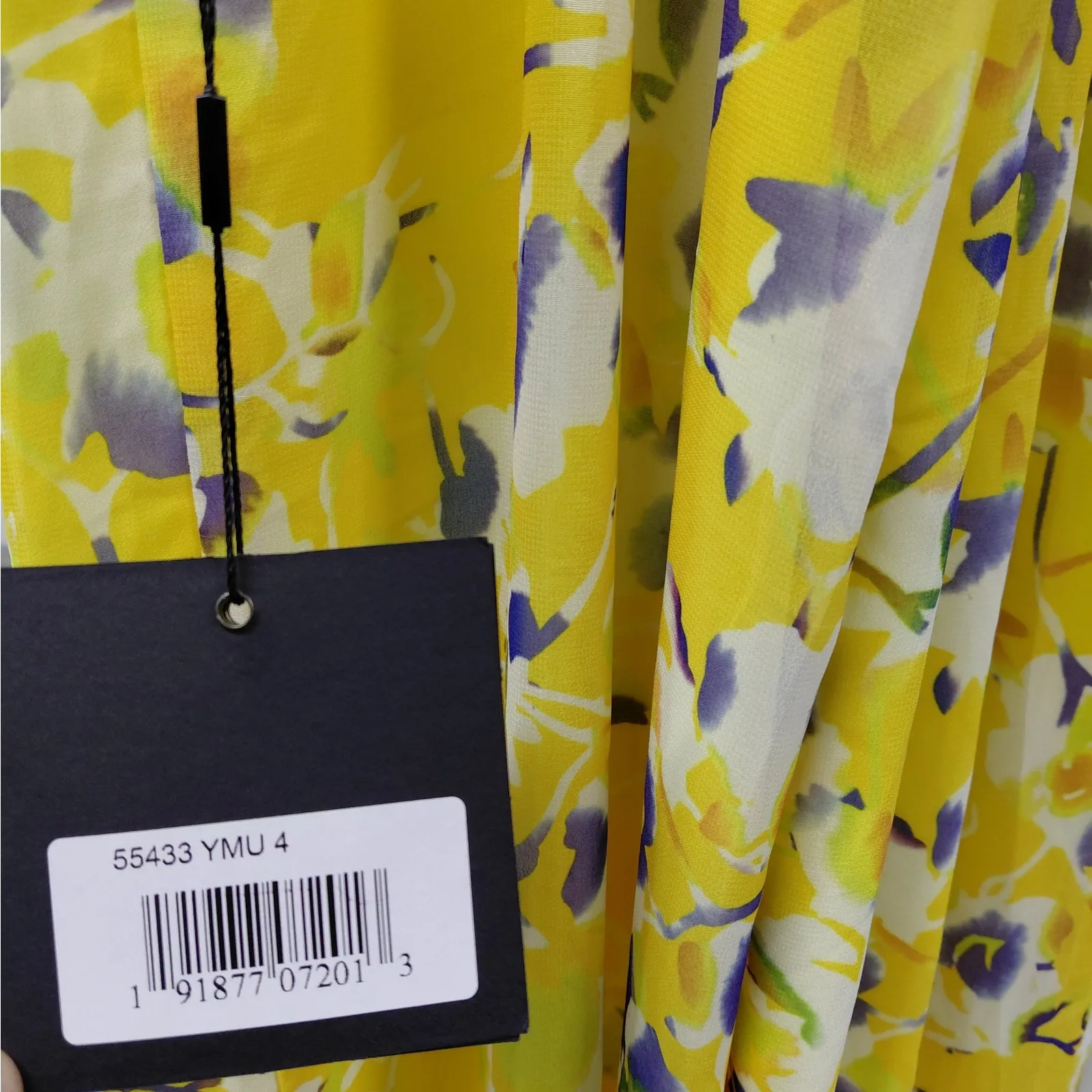 Mac Duggal Womens Halter Neck Wide Leg Jumpsuit Sz 4 Yellow Floral Resort Chic - Image 12