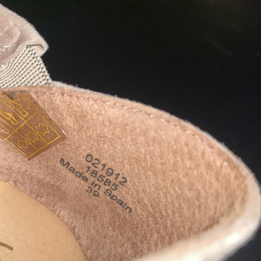 OFFICE London Beige Suede Hallie Cross Strap Espadrille Sandals Size 39 US 8 - Image 9