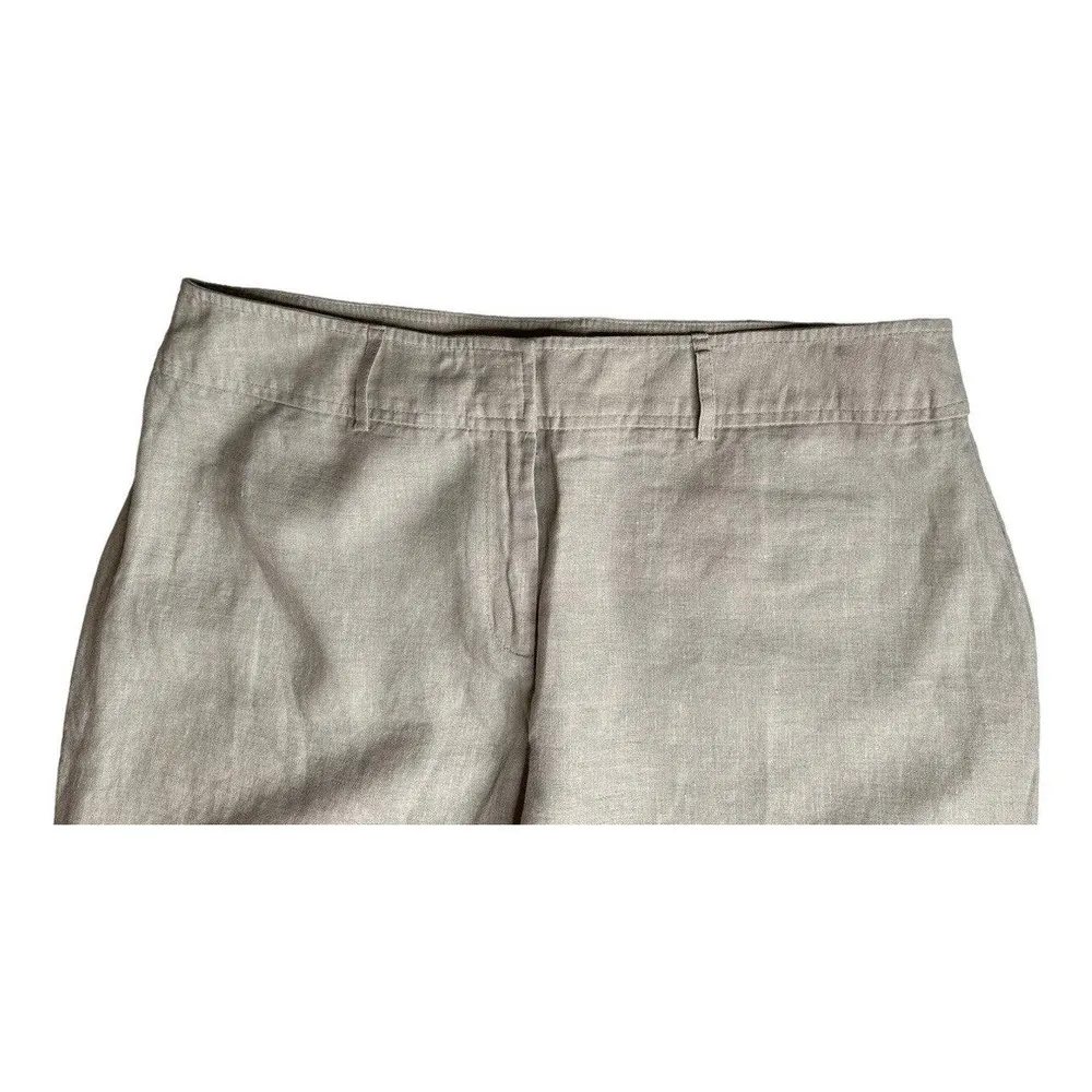 Style & Co Womens Wide Leg 100% Linen Crop Pants Lagenlook Size 12 - Image 2