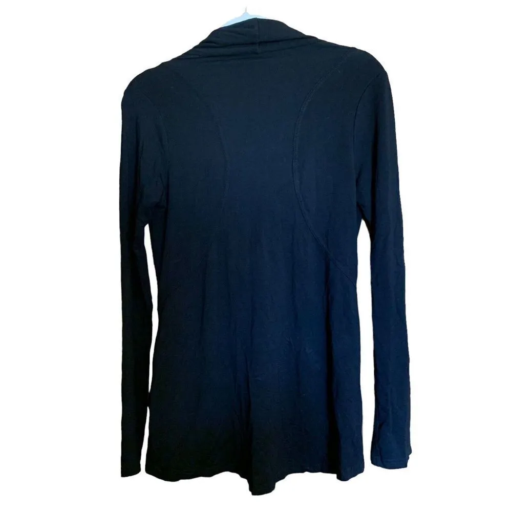 Market & Spruce Womens Size Small Black Zipper Sweater Long Sleeve Jacket - Image 4