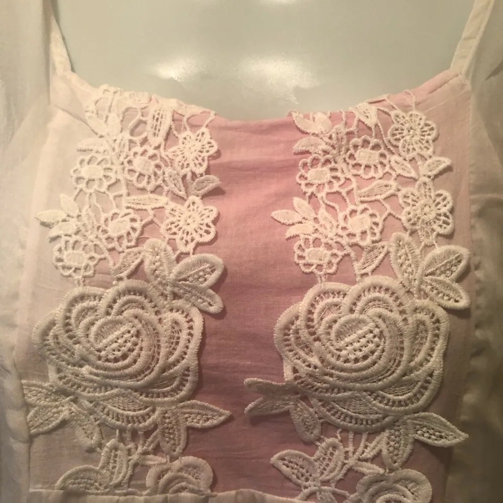 The Pyramid Collection Morning Dew Chiffon Batwing Tunic Sheer L/XL Fairycore White - Image 6