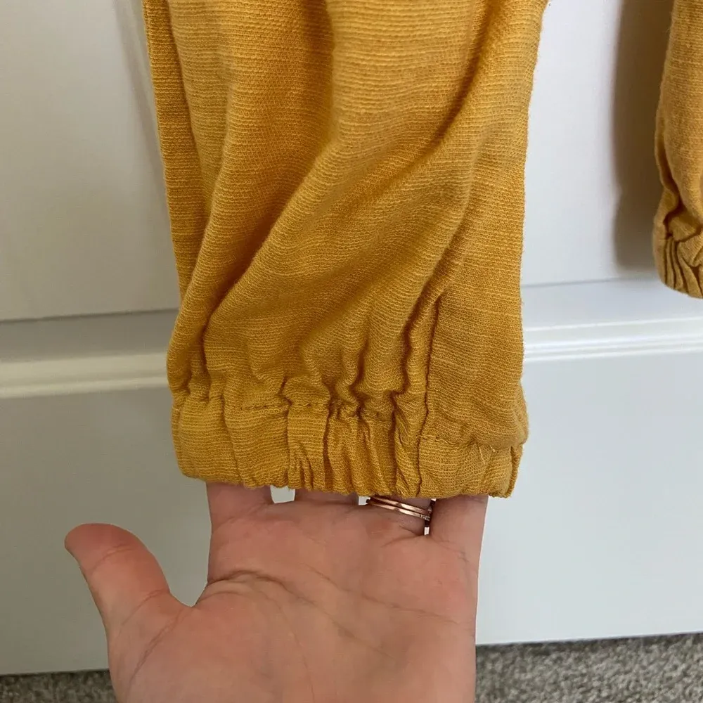 Hot Kiss women’s yellow cinched waist jumpsuit — small‎ - Image 3