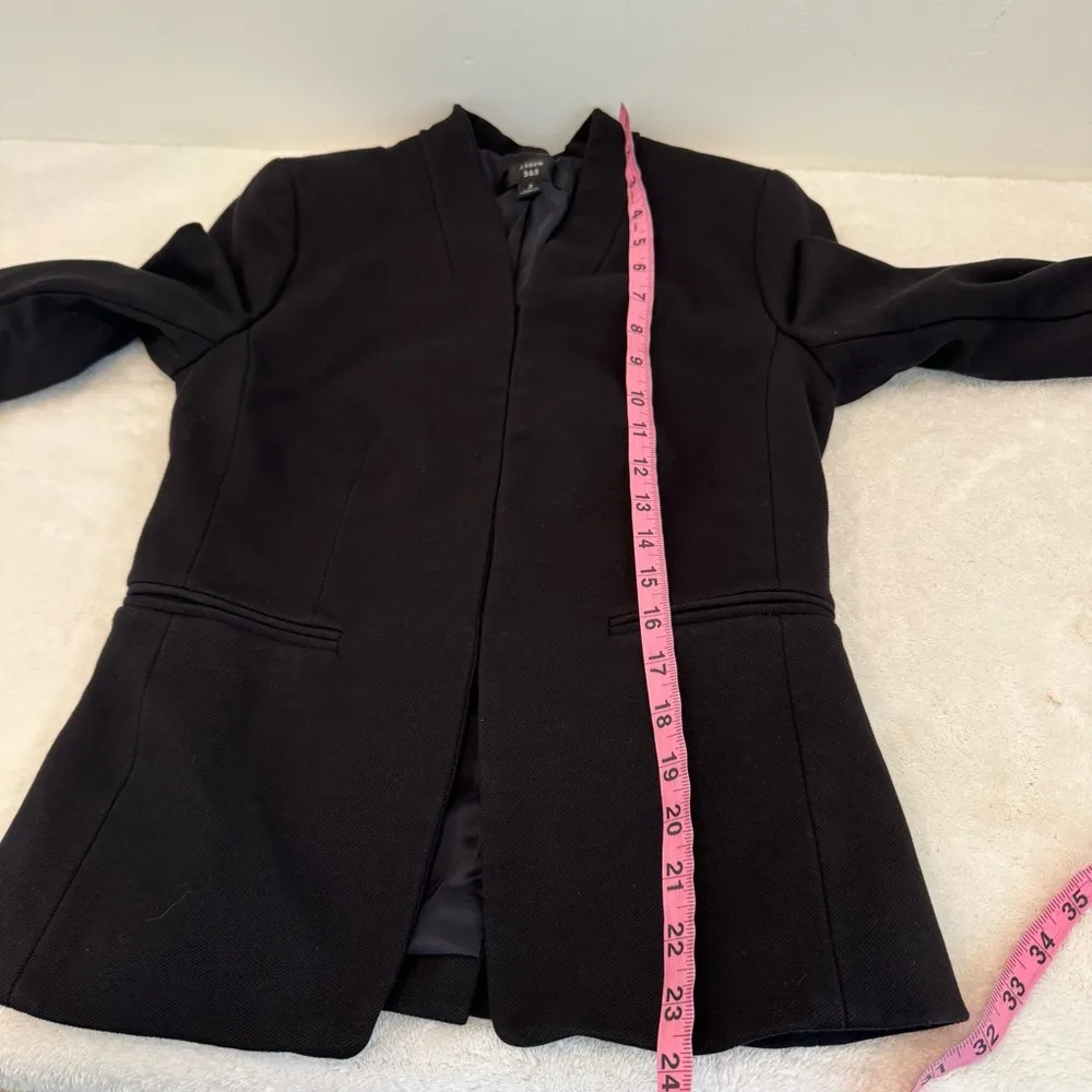 J. CREW 365 Going Out black stretch twill classic essential open front blazer 2 - Image 11