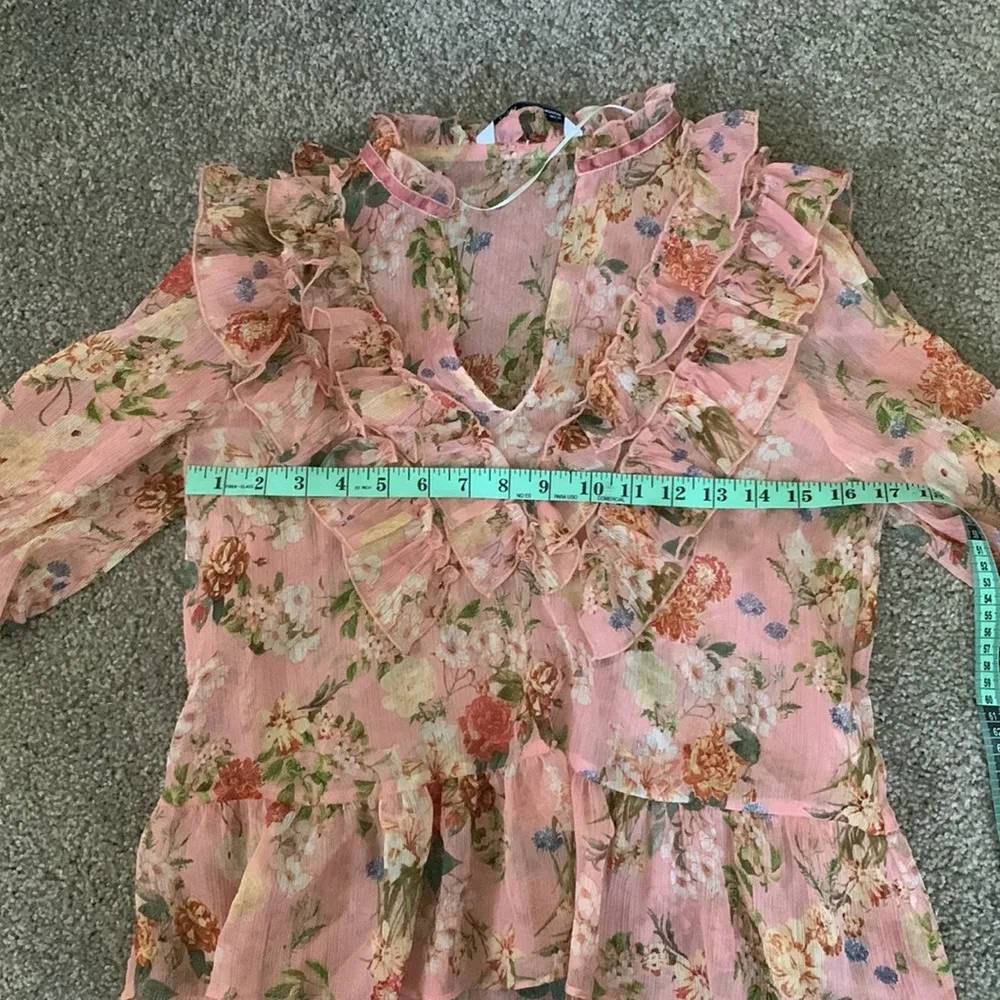 Sheer ruffle top ZARA - Image 3