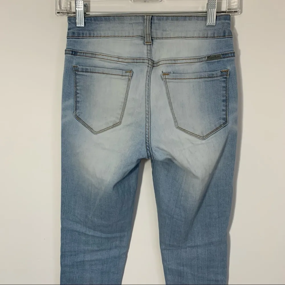 Kancan Mid Rise Skinny Ankle Distressed Jeans Size 3/25 Blue - Image 7