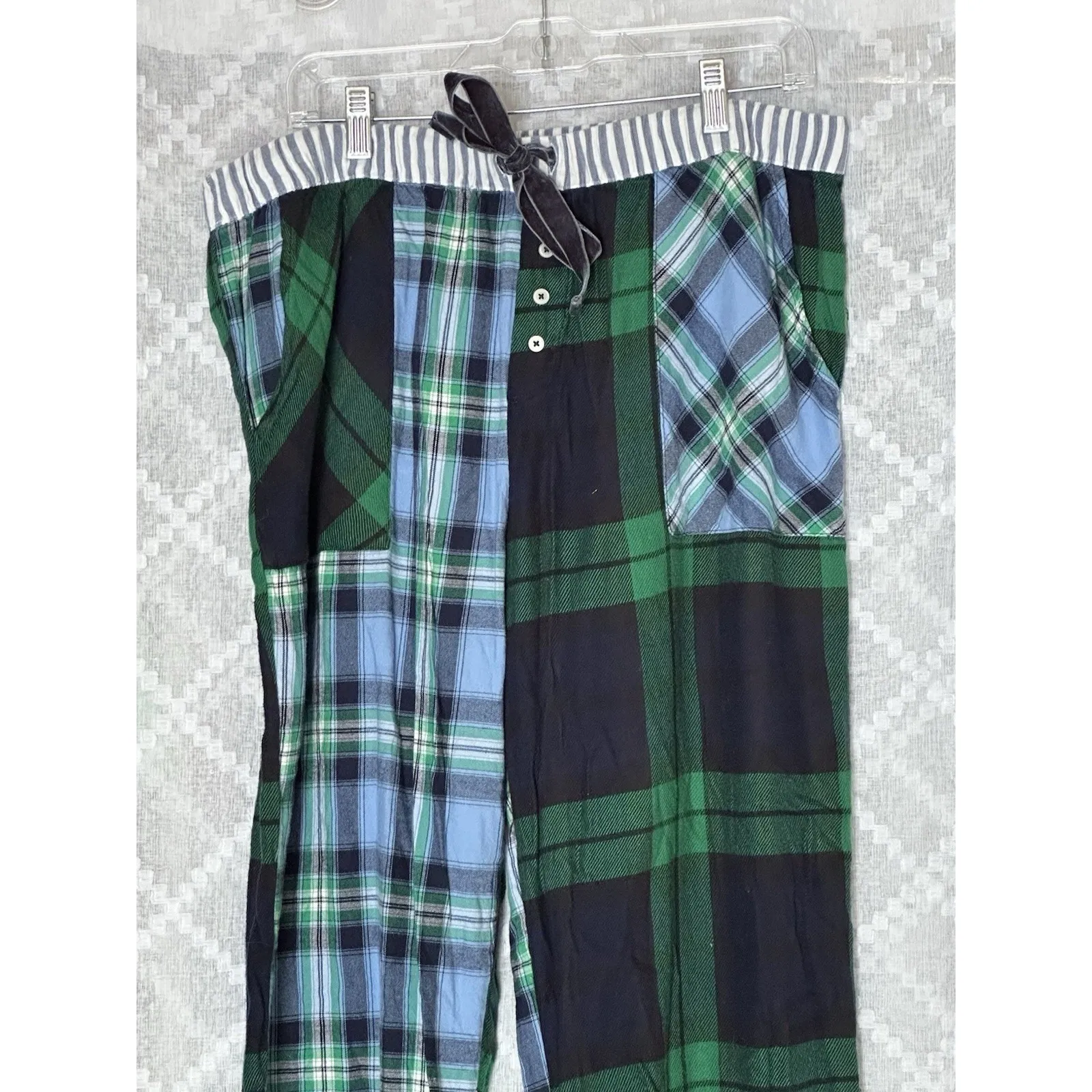 Aerie Plaid Patchwork Flannel Pajama Pants XL Women's - Image 2