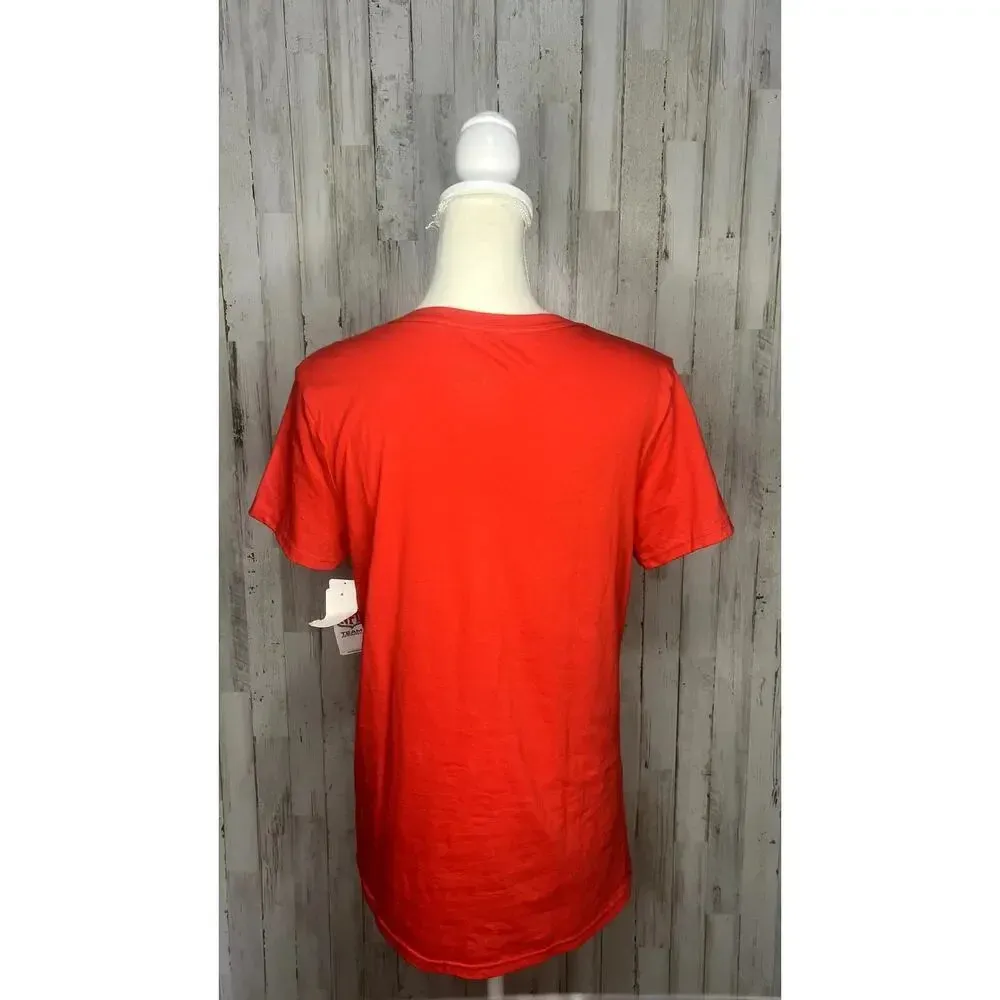 NWT Kansas City Chiefs Womens Large Red Super Bowl LVII Champions V-Neck T-Shirt - Image 3