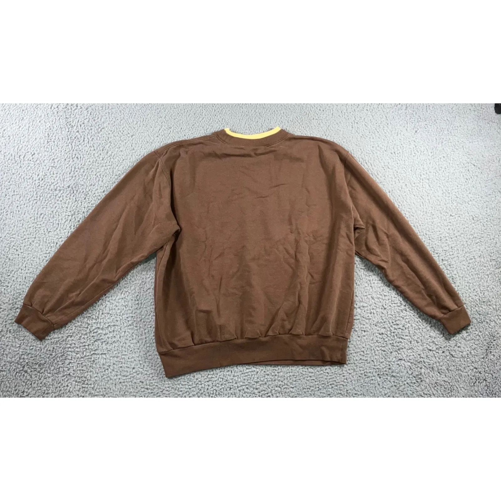 Vintage Grandma Teacher Sunflower Sweater Women XL Embroidered Embellished Daisy Brown - Image 3