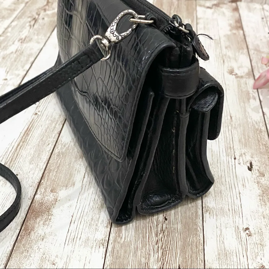 BRIGHTON Trixie Black Leather Organizer Wallet Bag - Image 5