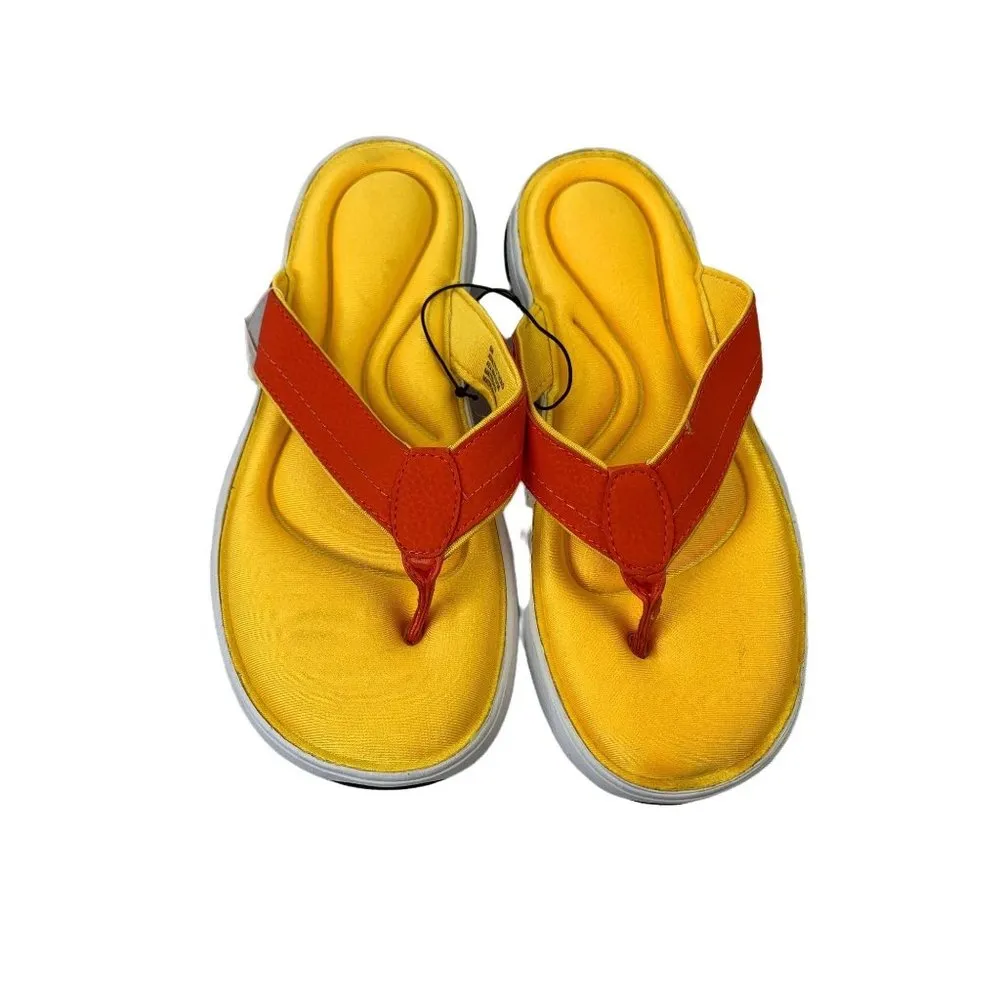 Athletic Thong Foam Women's Sandals Orange Size 8 - Image 4