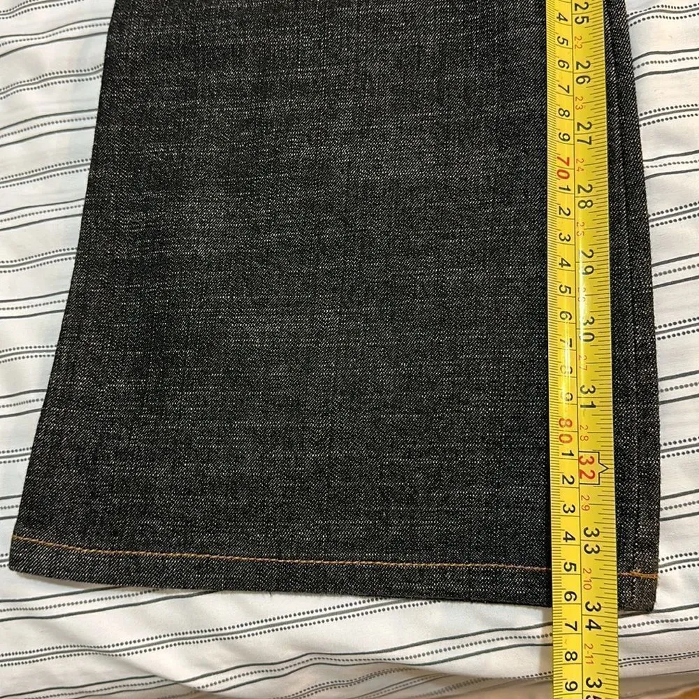 Frankie B Denim Black Bootcut Size 6 Made in USA 28X34 inches. New Black - Image 5