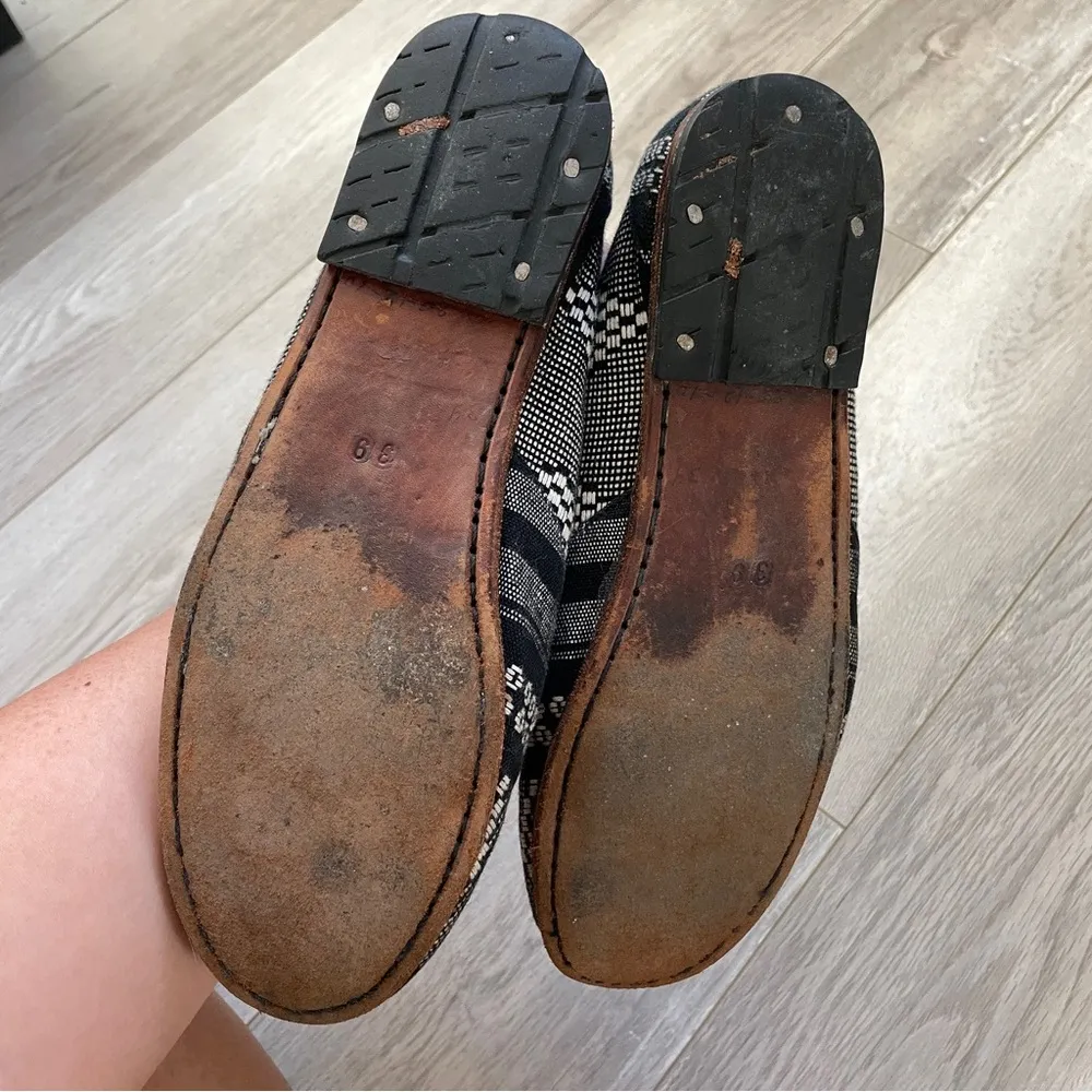 Osborn Handmade Cotton Ikat Print Oxford Sneakers Black (size 9) guatemalan - Image 4