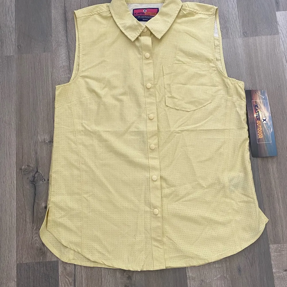 Women's SL Button Up Fishing Shirt UPF+ Sun Size Small Xcaster Tallwoods Outdoor - Image 7