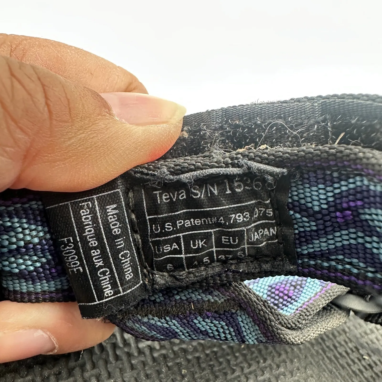 Teva‎ Hurricane XLT2 Sandals Black Blue Purple Strappy Sport Outdoors Women's 6 - Image 7