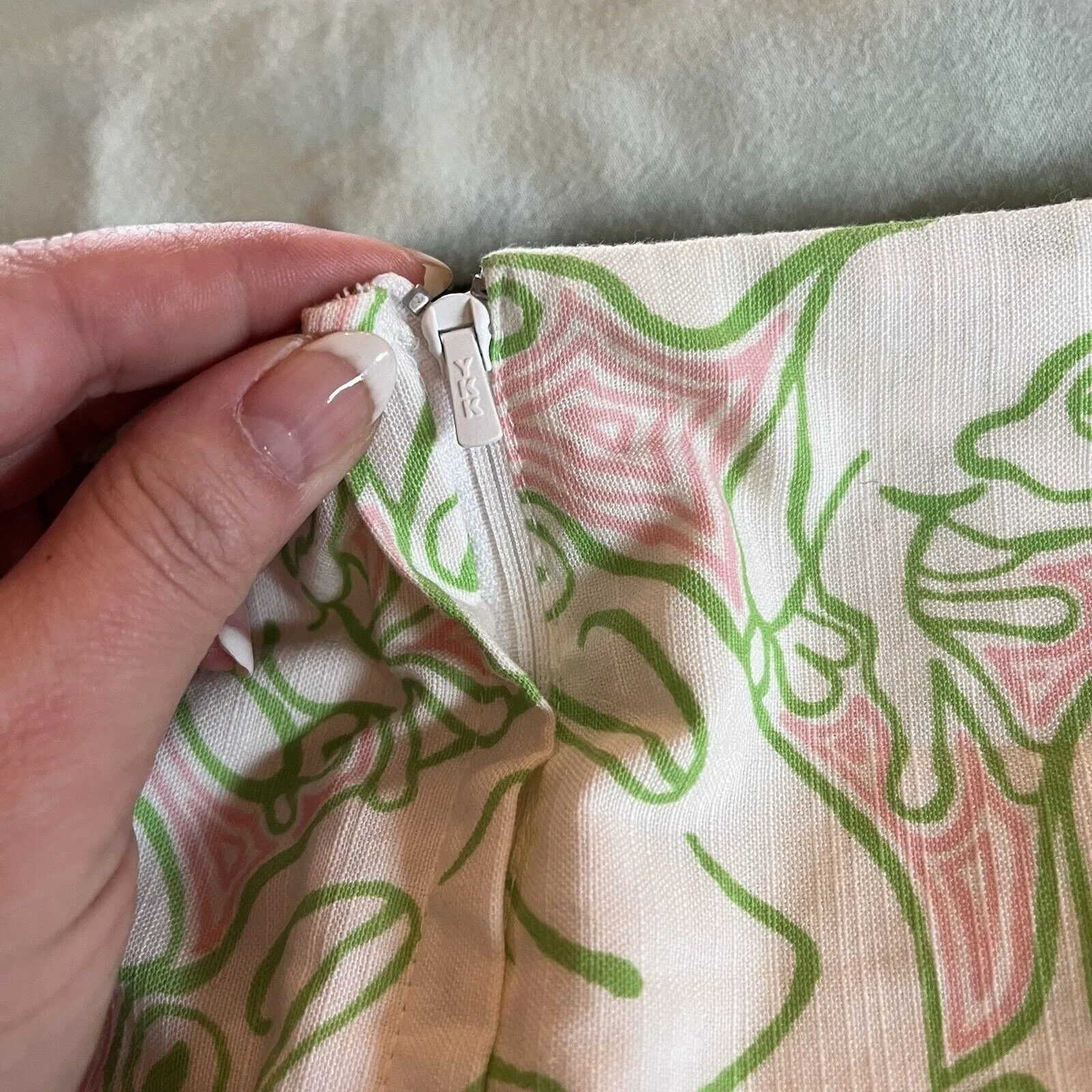 Lilly Pulitzer Originals Pink Green Frogs Roslyn Lilly Pad Size 2 Lined Limeade - Image 8