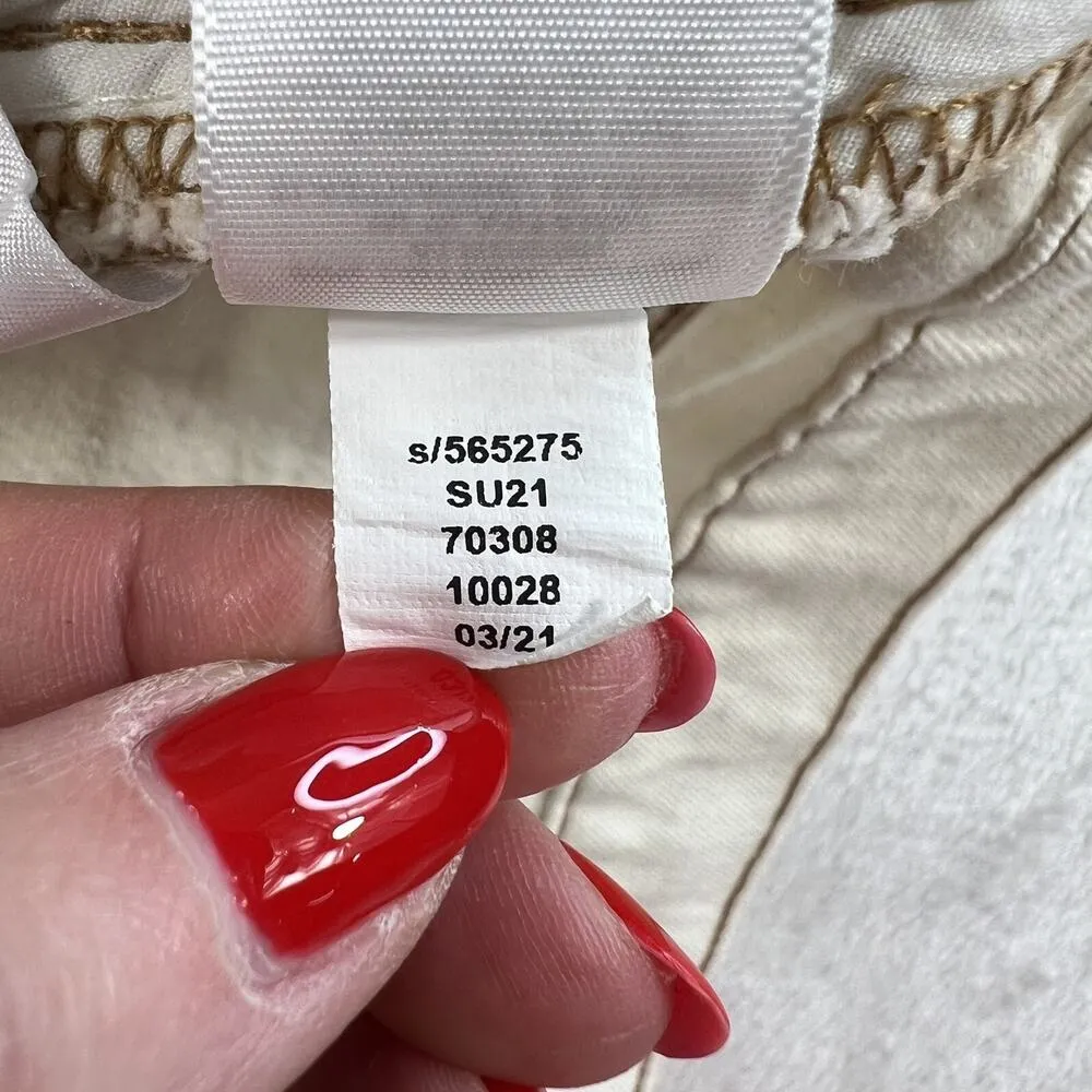 LOFT Plus 34 18 Petite Shorts Baggy High Waist Boyfriend Raw Hem Denim Stretch - Image 13