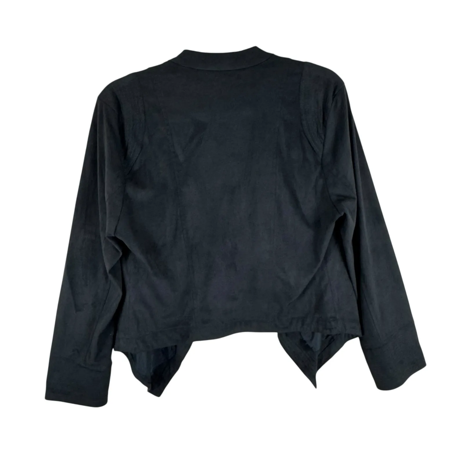 Jack By BB Dakota Big City Nights Black Open‎ Blazer Jacket Faux Suede Size M - Image 3