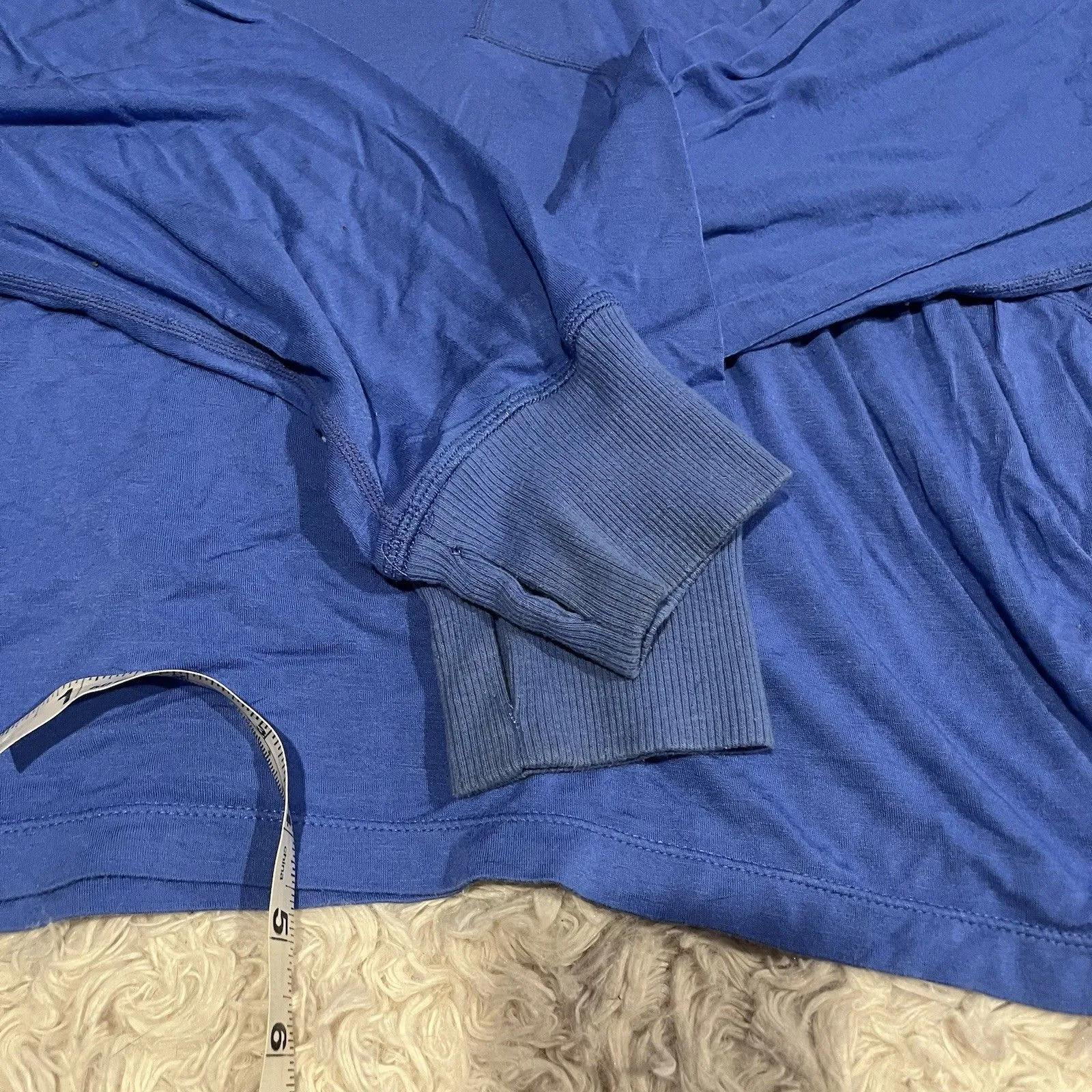 Free People Movement T-Shirt Womens Blue S Oversized Dolman Sleeve Relaxed Fit - Image 4