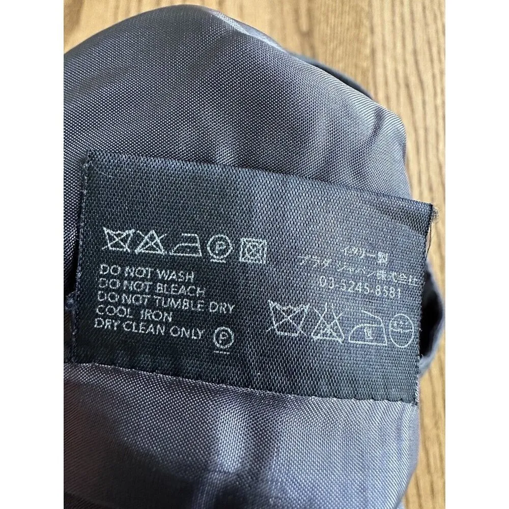 Prada Made In Italy Wool Skirt  Front Slit Side Zip Gray Career Size 44 Waist 30 - Image 10