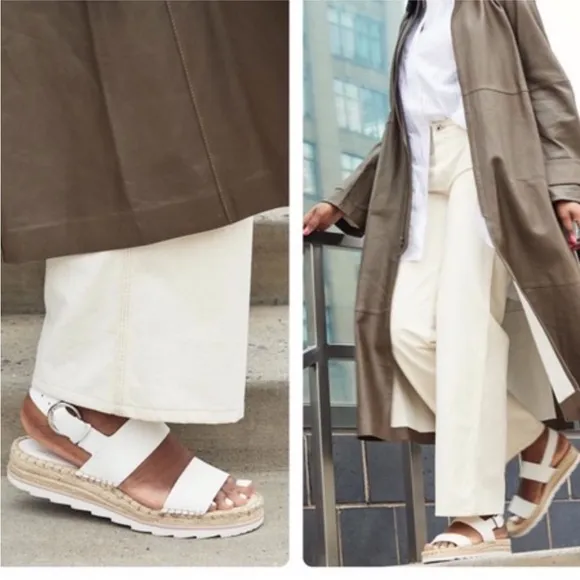 Marc Fisher LTD Phebe 2 White Espadrille Sandal 8M - Image 2