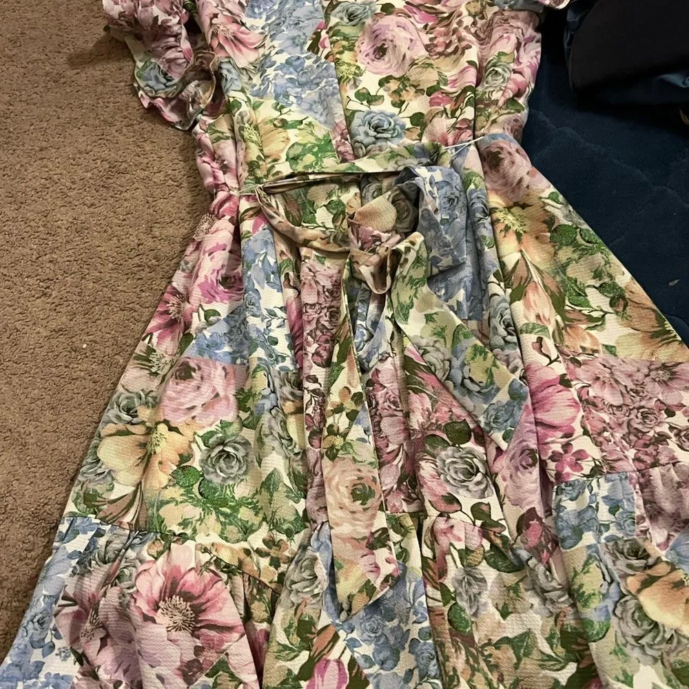 Maison Tara floral dress 8 Blue - Image 11