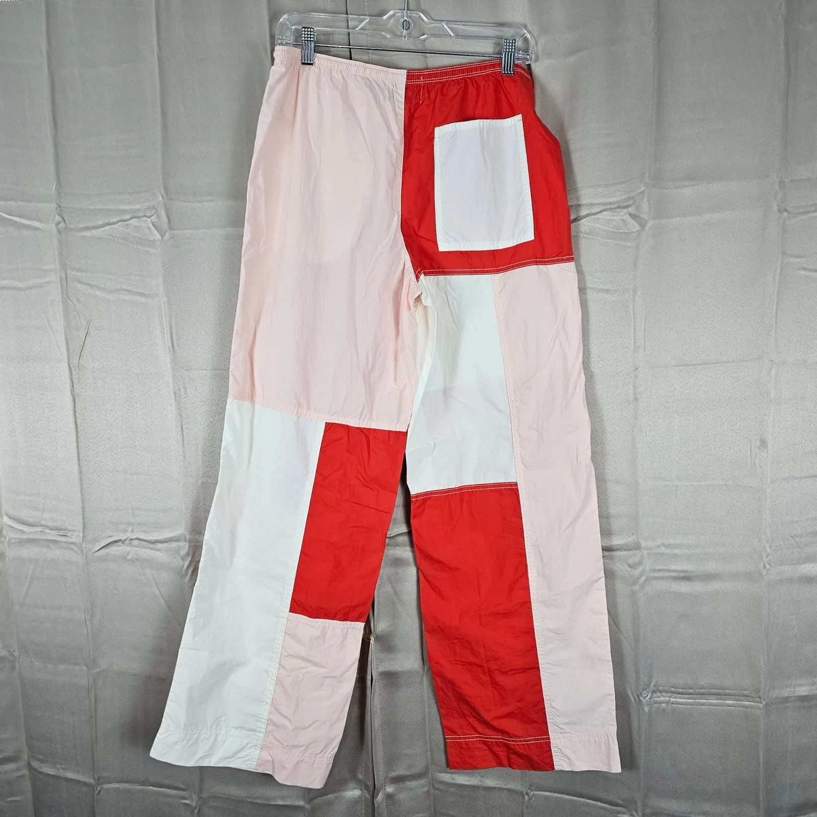 NWOT BDG Urban Outfitters Womens Red Multi Joey Colorblock Pants Medium - Image 2