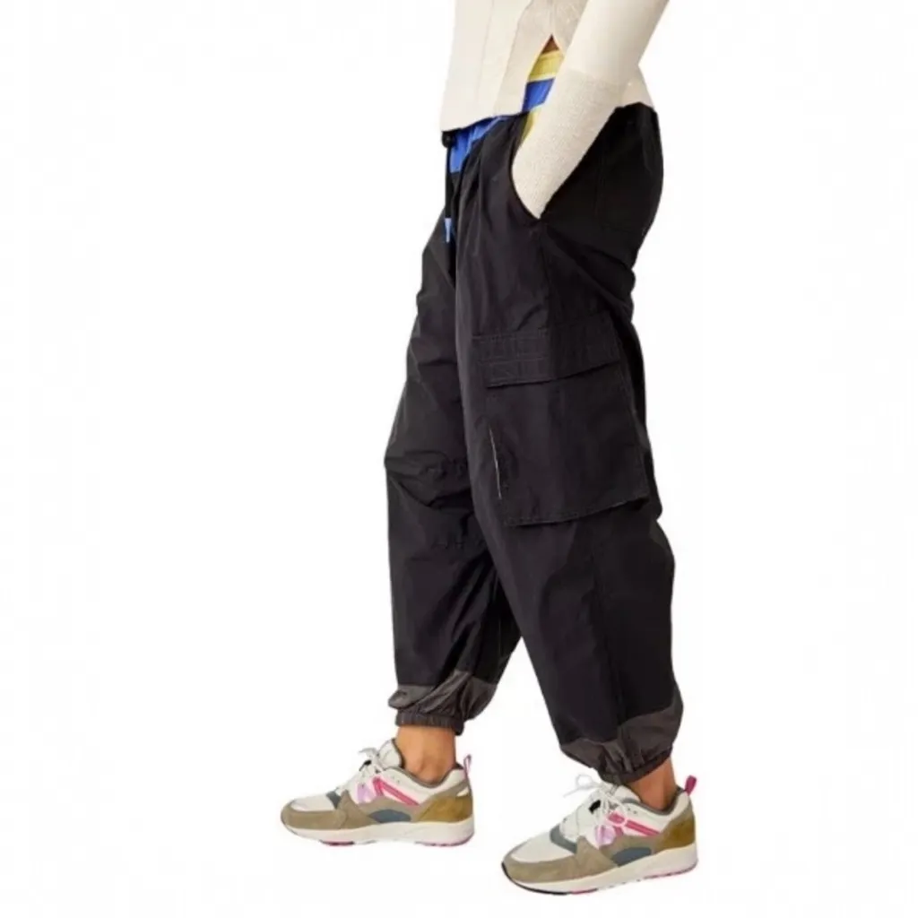 FREE PEOPLE MOVEMENT Spring Forward Cargo Balloon Pants in Black Combo, XL - Image 2