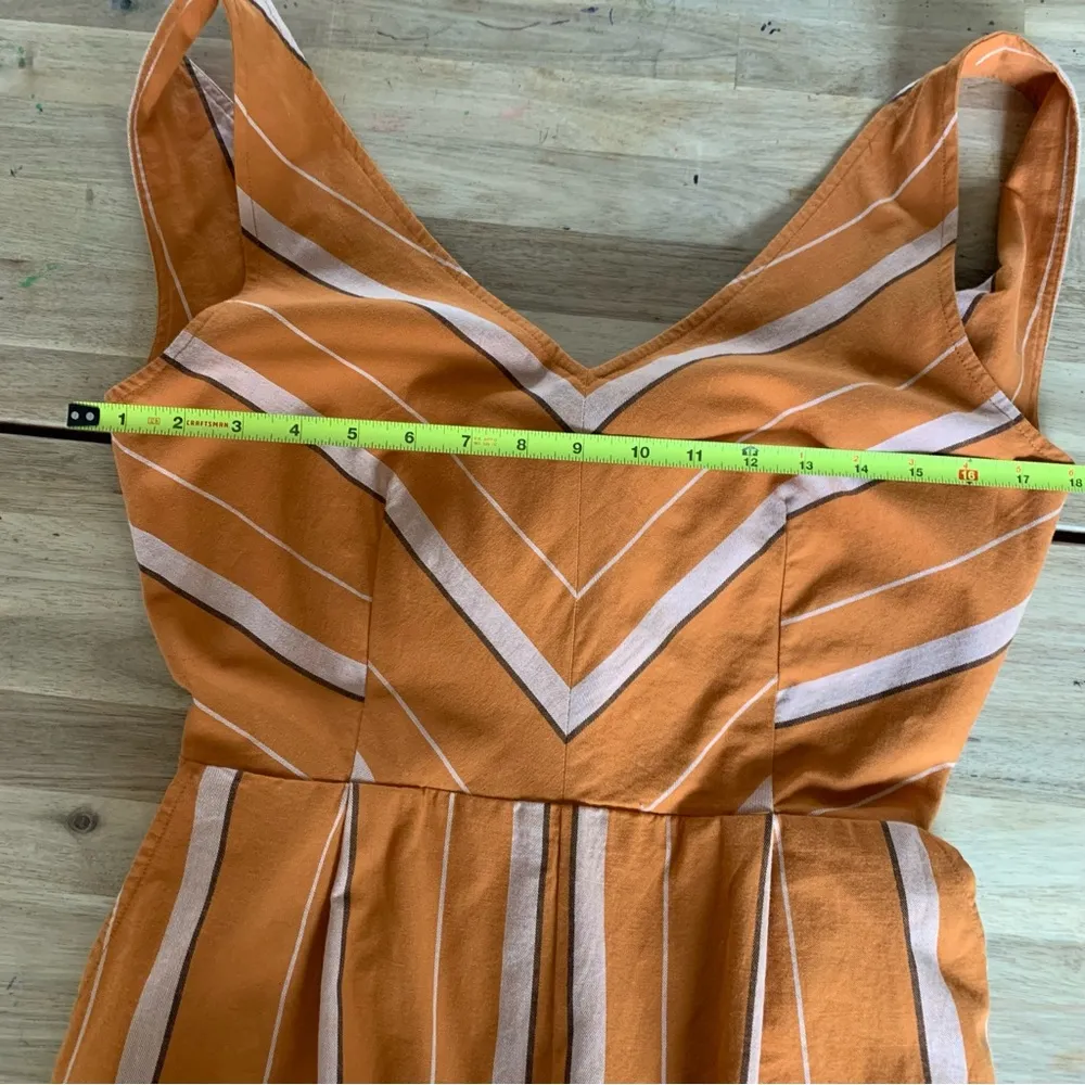 NWT  Blake Orange Strip Tie Back Wide Leg Jumpsuit M - Image 5