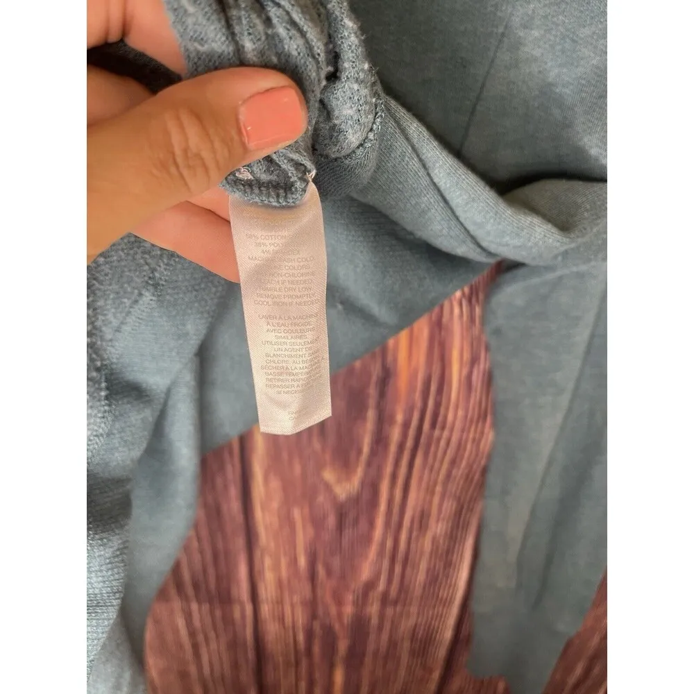 Z By Zella Athletic Sweater Womens S Teal Blue Long Sleeve Pullover Hoodie - Image 5